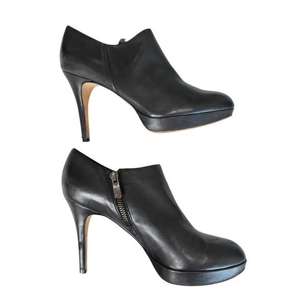 Vince Camuto Elvin High Heel Bootie Shoe Size 7.5 Buttery Soft Black Leather - Picture 10 of 11